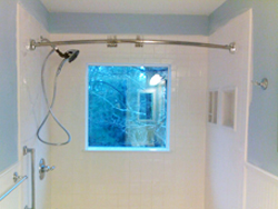 tiled shower